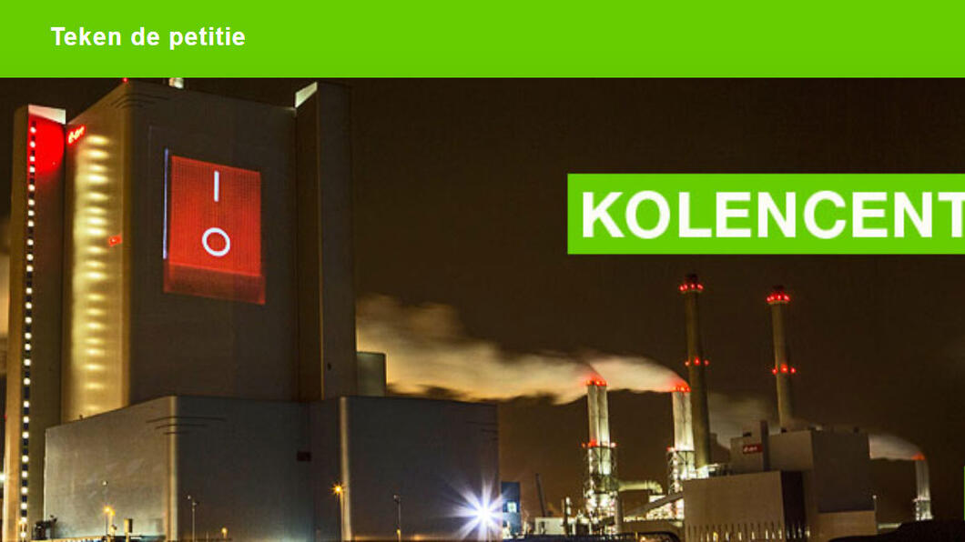 Greenpeace - petitie tegen kolencentrales - 8 januari 2016