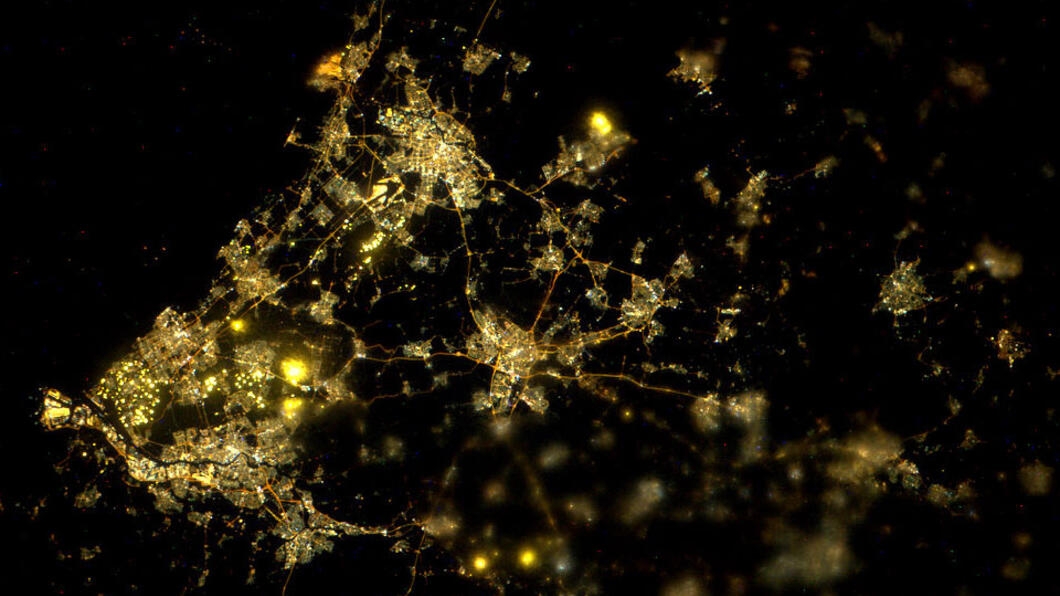 Foto: André Kuipers | ESA/NASA Vragen GroenLinks Vlaardingen over lichtverspilling