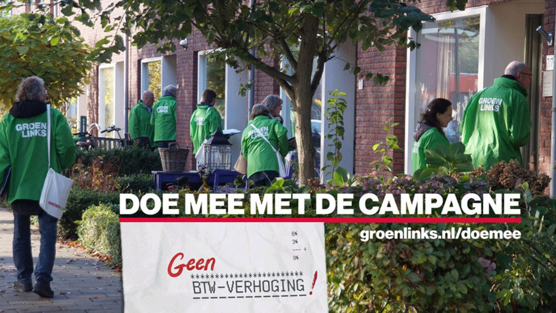Ook GroenLinks Vlaardingen in actie tegen de geplande BTW verhoging - 21 oktober 2017