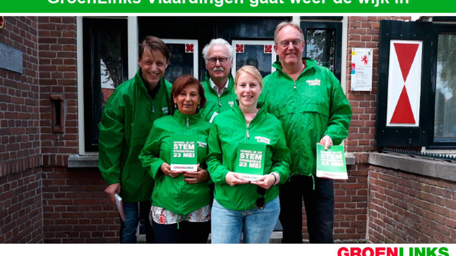 GroenLinks Vlaardingen gaat weer de wijk in op zaterdag 14 december 2019
