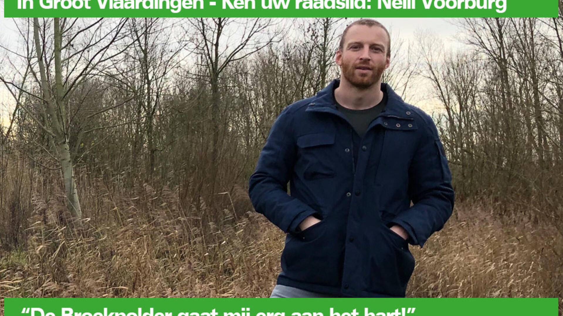 Een portret van GroenLinks raadslid Neill Voorburg in Groot Vlaardingen - 8 januari 2020